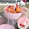 Hello Kitty поднос для фруктов, корзина для овощей, двойная кухонная корзина для хранения, удобная тарелка для фруктов, кухонные принадлежности