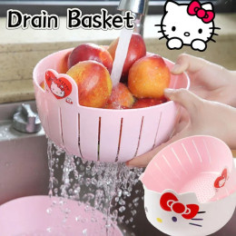 Hello Kitty поднос для фруктов, корзина для овощей, двойная кухонная корзина для хранения, удобная тарелка для фруктов, кухонные принадлежности