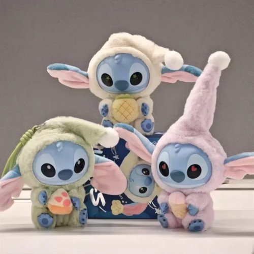 2025 ГОРЯЧИЙ Новый Miniso Stitch Eat Some Thing Before Sleep Series Виниловая слепая коробка Сумка Подвеска Милая кукла Таинственная коробка Игрушка Подарки для взрослых