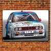 1p, Bmw M3 E30 металлический плакат гоночного автомобиля - жестяная вывеска для гаража 20x30 см