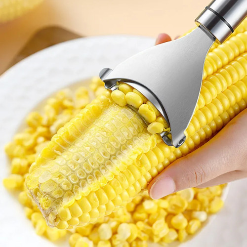 Овощечистка для кукурузы из нержавеющей стали Молотарь для кукурузы Easy Peel Молотарь для мозолей Ножи для кукурузы Овощечистка Кухонные инструменты для фруктов и овощей