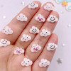 50 шт. красочные смолы Kawaii мини-окрашенные мультяшные улыбки облака дизайн ногтей с плоской задней частью горный хрусталь альбом для скрапбукинга DIY Декор ремесленные аксессуары