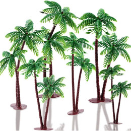 5/10 шт. пластиковый топпер для торта с пальмовым деревом, маленькая зеленая пальма, кокосовая пальма, украшение для торта, 5,3 дюйма, гавайский тропический топпер для кексов