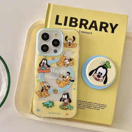 Милый чехол-держатель Magsafe с магнитной беспроводной зарядкой Goofy Pluto для iPhone 12, 13, 14, Pro, 15, 16, защитный чехол-подставка для телефона Promax