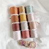 2MM 4MM 7MM Panton Colours 100% Pure Mulberry Silk Embroidery Ribbons Handcraft Supply Double Faced Thin Taffeta Trim
