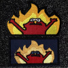 Тактическая нашивка Hell Fire Morale, значок Elmo in The Fire, вышитые нашивки на липучке для одежды, рюкзак, повязка на руку, наклейка