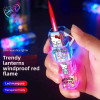 Новая зажигалка Hello Kitty DiceGas со светящимся мультяшным рисунком, ветрозащитная зажигалка с розовым пламенем, аксессуары для сигарет, подарок для девочки