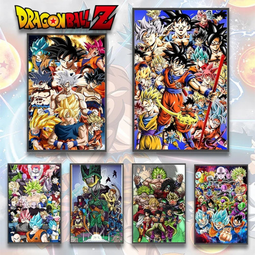 Самоклеящийся постер Dragon Ball Super Saiyan Goku, аниме Wallpapr Vegeta, украшение для дома, настенная живопись, детский подарок на день рождения