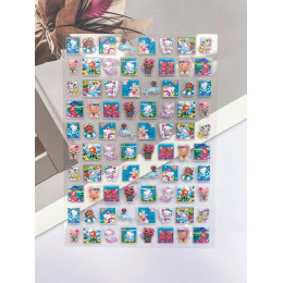 1/3/5 шт. Sanrio Y2K ретро черная кожа Hellokitty Nailart наклейка ультратонкий самоклеящийся слайдер Diy маникюрные аксессуары оптовая продажа