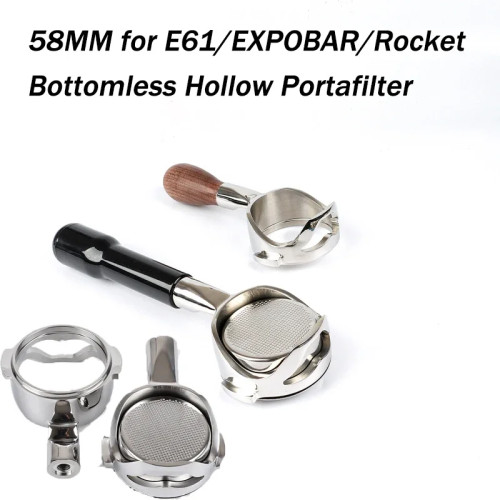 58 мм 2 уха фильтр для кофе из нержавеющей стали для E61/EXPOBAR/Rocket/Gemilai бездонный полый портафильтр модифицированный фильтр для эспрессо