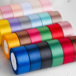 22 метра 6 мм-40 см атласные ленты Ремесленный бант DIY Подарочная упаковка Винно-красный Оранжевый Желтый Зеленый Синий Фиолетовый Черный Серый Золотой Белый Ленты
