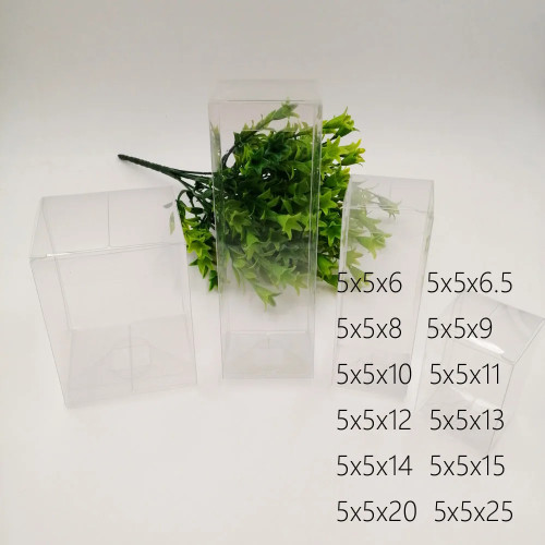 50 шт. 5x5xH пластиковая коробка для хранения, прозрачные коробки для хранения ювелирных изделий, Подарочная коробка, Свадебные/Рождественские/конфетные/вечерние подарочные упаковочные коробки Diy