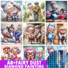 Фея Пыль AB Мультфильм Дедушка и Бабушка 5D DIY Алмазная картина Вышивка крестиком Мозаика Полная вышивка Домашний декор Детский подарок