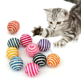 Сизаль игрушка для кошки в виде шара мяч забавный кот ходячие игрушки Кот Когтеточка товары для питомцев G376A