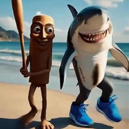 Tung Tung Sahur Shark Tralalelo Tralala Shimpanzini Bananini Забавный мем Итальянский мозг Графическая модель Гаражные игрушки Подарочный декор