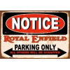 Обратите внимание только на парковку Royal Enfield, металлический знак, плакат на стену, домашний декор, Подсказка, карточка, жестяной знак 12x8 дюймов