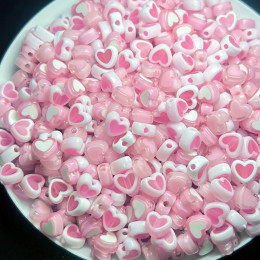 Новые акриловые двухцветные бусины Love, поделки для изготовления ювелирных изделий, сделай сам, микропорт Цена, автомобильные аксессуары на День святого Валентина, свободные бусины