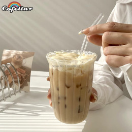 Прозрачная ребристая чашка для кофе латте, коктейльные бокалы, стеклянная чашка из Пномпеня с вертикальным зерном, чашка для воды, чашка для сока, кофейные чашки для виски