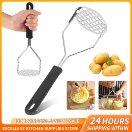 Измельчитель картофеля из нержавеющей стали, ручная дробилка для картофеля, для фруктов, овощей, прессованный инструмент для грязи и картофеля, кухонные приспособления