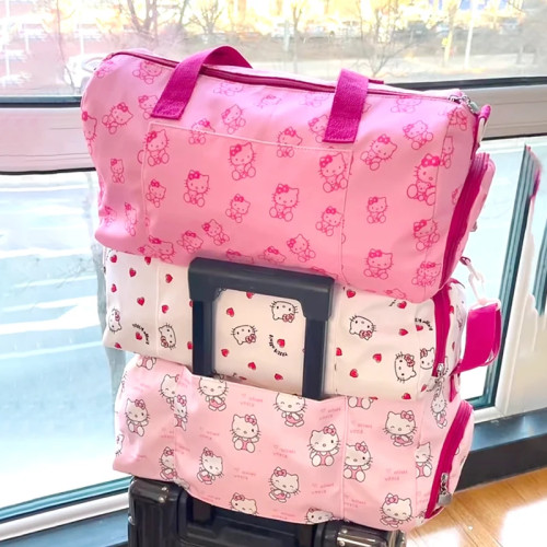Японская розовая сумка Hello Kitty, милая японская девушка, спорт, фитнес, водонепроницаемая упаковка, аксессуары, подарочная дорожная сумка Kawaii
