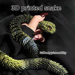 3D печатная змея, вращающаяся шарнирная змея, мобильность, имитация животного, модель, офисное украшение для рабочего стола, домашний декор, подарок для детей
