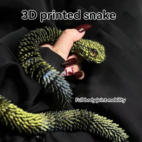 3D печатная змея, вращающаяся шарнирная змея, мобильность, имитация животного, модель, офисное украшение для рабочего стола, домашний декор, подарок для детей