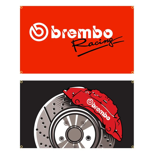 Флаг профессионального гоночного автомобиля Brembos, 90x150 см, полиэстер, печатный, украшение для гаража или улицы, баннер, гобелен