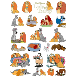 Нашивки на одежду Disney Lady and the Tramp, нижнее белье «сделай сам» для детей, аппликации в полоску, термоклейкие нашивки