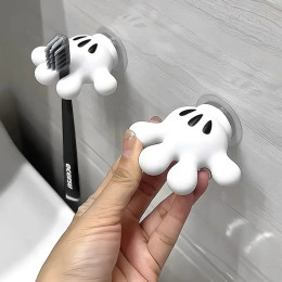 Держатель для зубных щеток Mickey Palm, милая присоска для полотенец для ванной комнаты, многофункциональный крючок, бесследный крючок, устройство для намотки кабеля для передачи данных