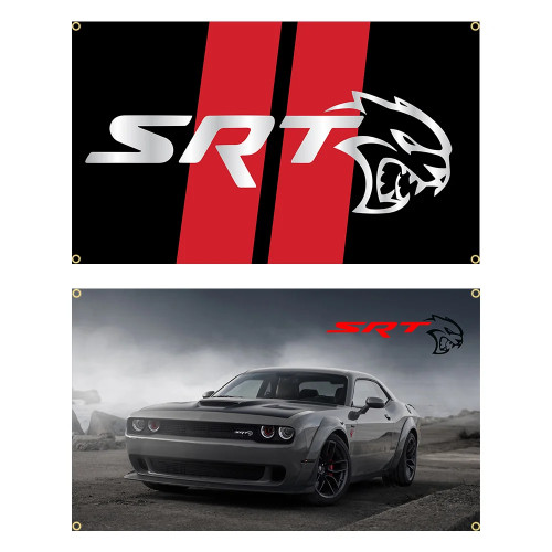 90x150 см SRT Hellcat Challenger автомобильные гонки флаг полиэстер Печатный гараж или наружное украшение Баннер гобелен
