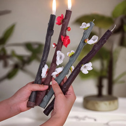DIY длинная ветка в форме свечи, силиконовая форма, ветка сливы, ветка дерева, эпоксидная смола, формы для ствола дерева, бетонная гипсовая форма