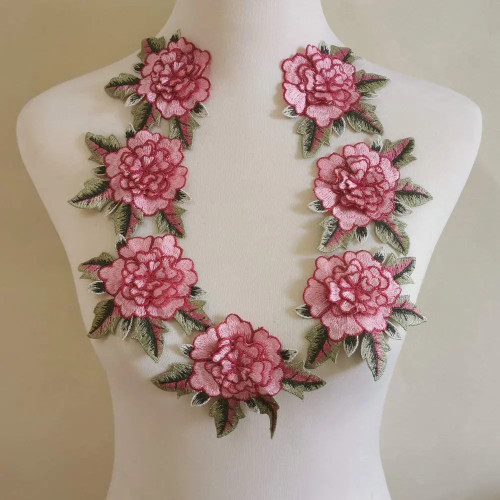 5 шт., Цветочная Кружевная аппликация, 12x9,5 см