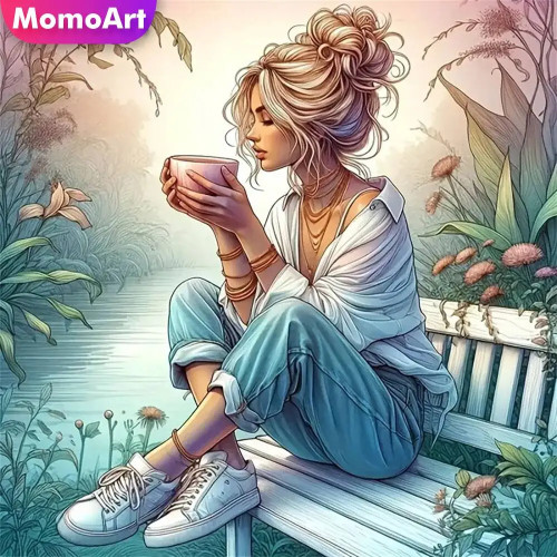 Momoart Bear Алмазная мозаика животное полная круглая алмазная живопись лунная вышивка Новое поступление ручная работа хобби