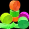 4 рулона Blacklight вечеринка буксировка украшенная бумага Crepe UV реакция флуоресцентная неоновая бумага светящаяся свадьба день рождения неоновый карнавал