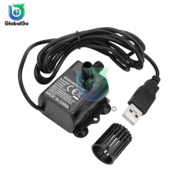 Бесщеточный Водяной насос постоянного тока 5 В, USB, 2,4 Вт, 4,8 Вт, л/ч/л/ч, циркуляционный погружной насос для бассейна, водяной насос, фонтан, аквариум