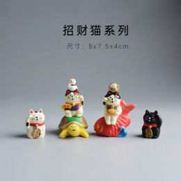 ZAKKA миниатюры котенок Манеки Неко фигурка кошки Модель игрушки полимерные ремесла новогодние подарки украшение ручной работы настольные украшения