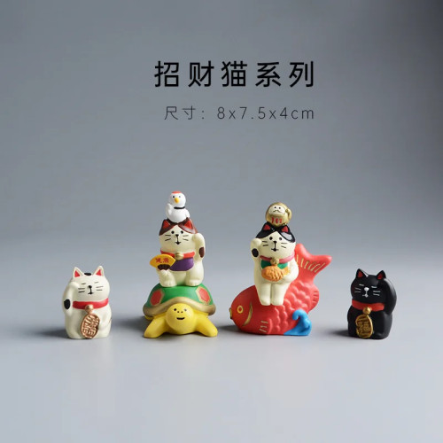 ZAKKA миниатюры котенок Манеки Неко фигурка кошки Модель игрушки полимерные ремесла новогодние подарки украшение ручной работы настольные украшения