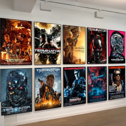 Фильм T-TERMINATOR аниме постеры липкие декорации живопись настенное искусство белая крафт-бумага Настенный декор