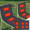 Стул для кемпинга с подогревом, 4 места подогрева, USB/Type-C, 3 скорости