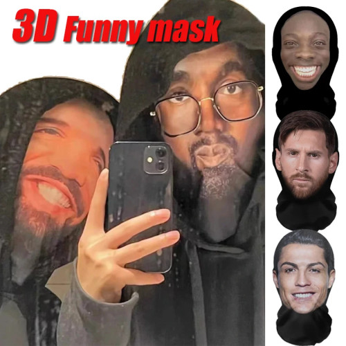 Маска с 3D принтом, эластичная сетчатая полнолицевая маска для мужчин и женщин, головные уборы для косплея, новинка, хитрый капюшон, вечерние реквизит для косплея