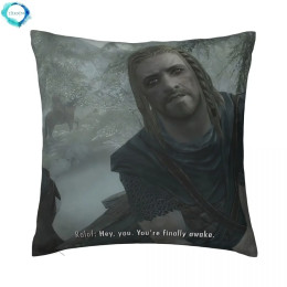 Hey You Youre Final Awake Skyrim Meme Чехлы для подушек Дизайнерские чехлы для подушек из полиэстера Домашний декор для дивана Housse De Coussin