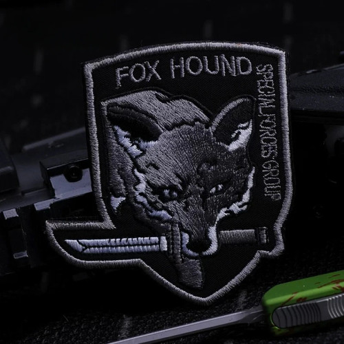 Вышивка FOXHOUND, искусственная застежка-крючок и петля, военные значки, нарукавная лента, аппликация, рюкзак, шляпа, наклейки