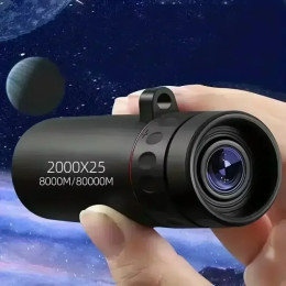 Новинка 2024, мини-портативный монокуляр 2000x25 HD, телескоп для мобильного телефона с держателем, телескоп для кемпинга, охоты, наблюдения за птицами