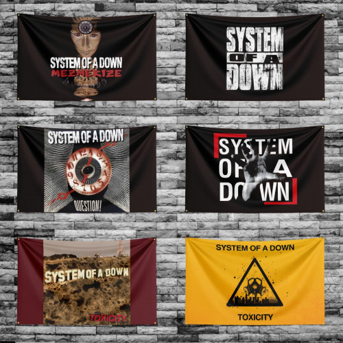 3x5 футов S-система DownS Heavy Rock Band Флаг Полиэстер с цифровой печатью Баннер для спальни Настенный художественный гобелен на дверь