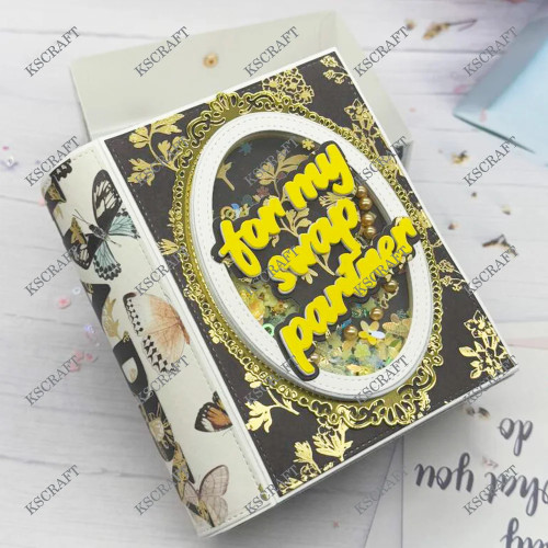 KSCRAFT 3D книга с выдвижным ящиком, трафареты для DIY, скрапбукинга, декоративное тиснение, бумажные карты «сделай сам»