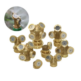 1/4"1/2"3/4"латунная насадка-распылитель для сада 1/2/3/4 отверстия садовый разбрызгиватель воды для пестицидов распылительный фитинг