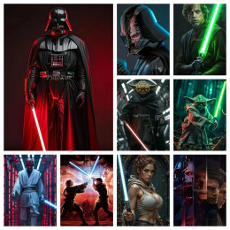 MINISO картина маслом по номерам фильм S-Star-W-Wars-S набор для рисования ручная роспись раскраска по номерам для современных декораций ome