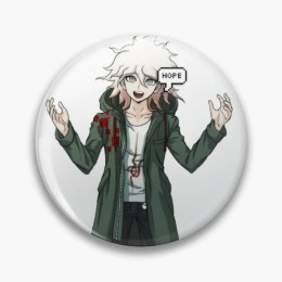 Nagito Komaeda Saying Hope, булавка на пуговицах, броши, ювелирный аксессуар, брошь на заказ, модные значки на лацканах