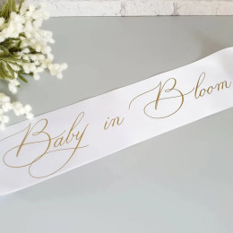 Белый пояс Baby In Bloom, пояс для мамы и беременности, украшение для детского душа, вечерние принадлежности, подарок для мальчиков и девочек, реквизит для фотосессии
