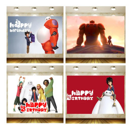 Big Hero 6, украшения для вечеринок, индивидуальный фон для игры, баннер для душа, детский декор для комнаты Faovr